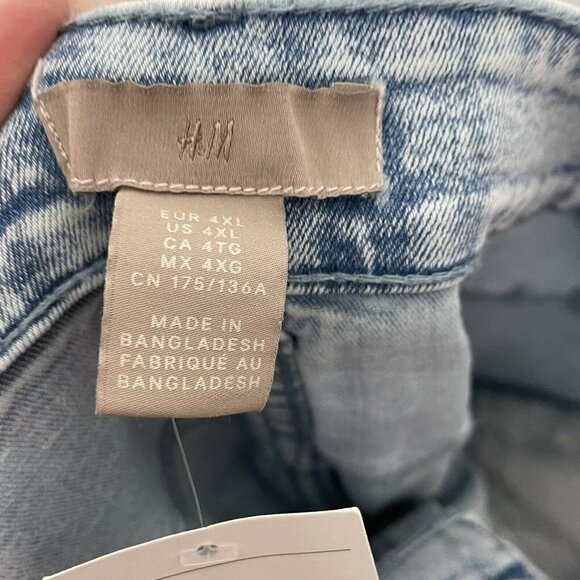 H&M Light Wash High Rise Skinny Jeans Plus Size 4x - Picture 5 of 5